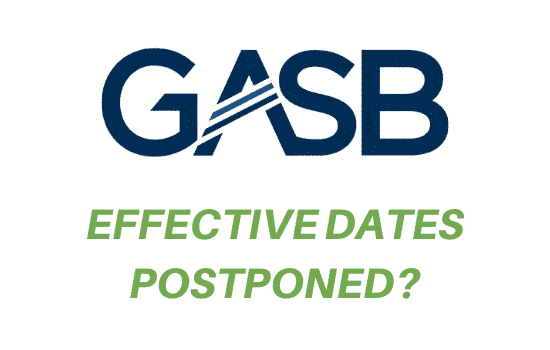 GASB postponing standards