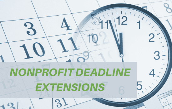 Nonprofit delayed deadlines