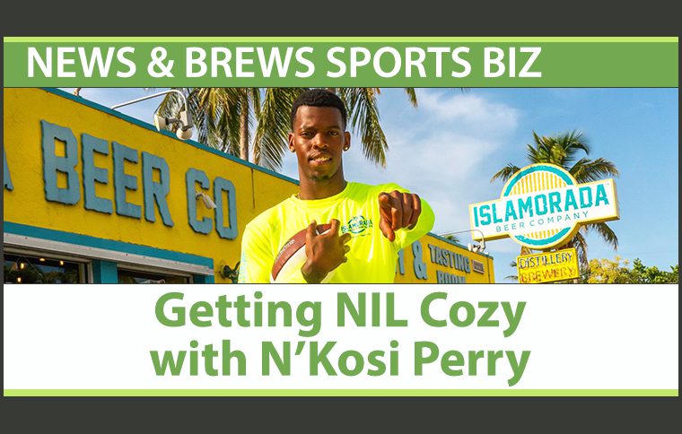 News & Brews graphic with N'Kosi Perry image featured with text of 