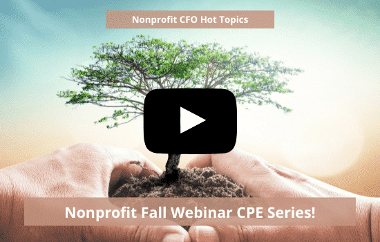 Nonprofit CFO Hot Topics Play Button