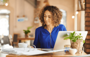 woman working from out of state