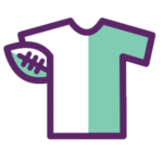 shirt-and-football-collegiate-athletics A football and football jersey