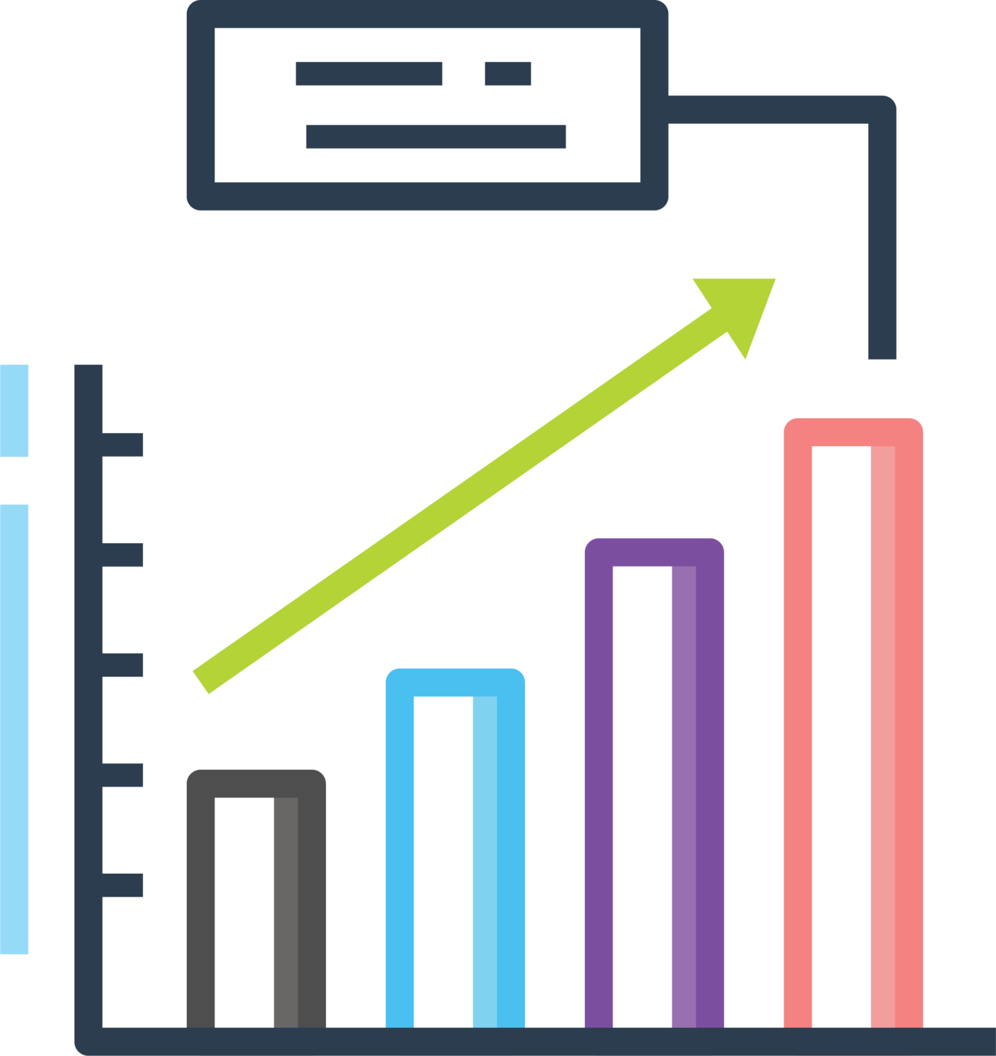 A graphical depiction of a flow chart of statistical data.