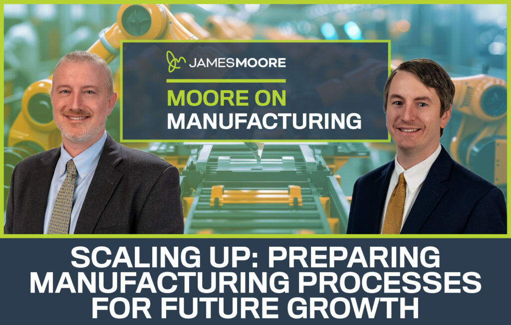 Moore on Manufacturing header image with KEvin Golden and Mike Sibley on the front.