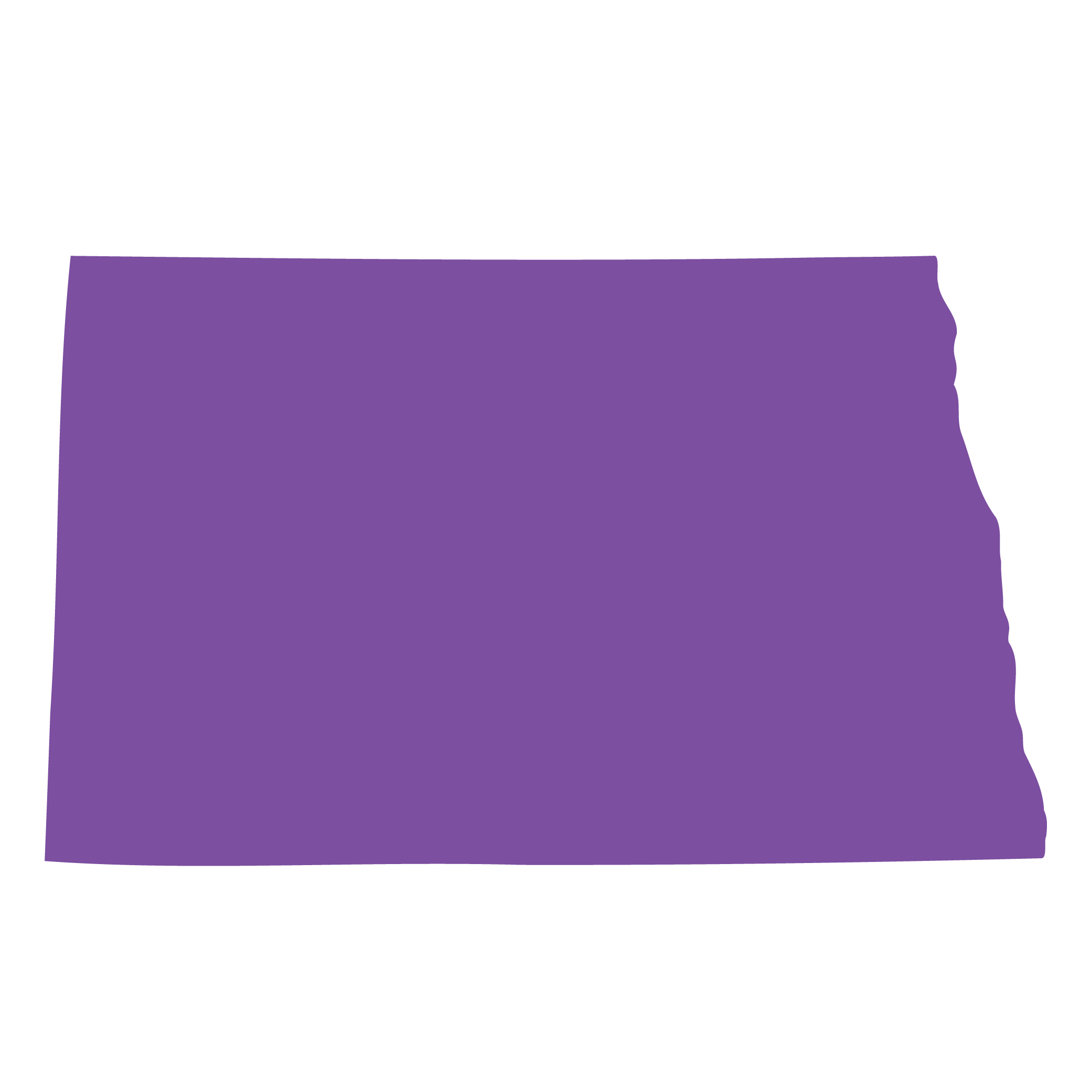 State outline of North Dakota