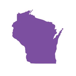 State outline of Wisconsin