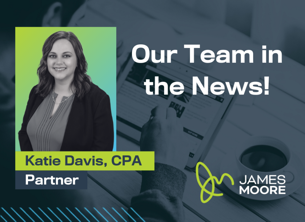 A headshot of Katie Davis, CPA, is featured alongside the text 
