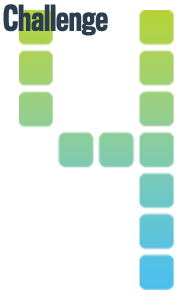 Challenge-4 Text image that states "Challenge 4". "Challenge" is in purple coloring while the "4" is in green to sky blue gradient top to bottom.