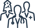 Updated-Clinical-and-Direct-Patient-Care Icon of healthcare professionals