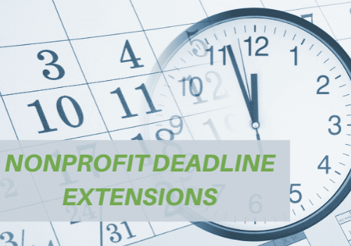 Nonprofit delayed deadlines Nonprofit delayed deadlines